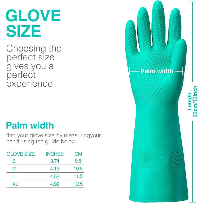 Nitrile Gloves, Latex Rubber Free, 1 Pair Large Cleaning