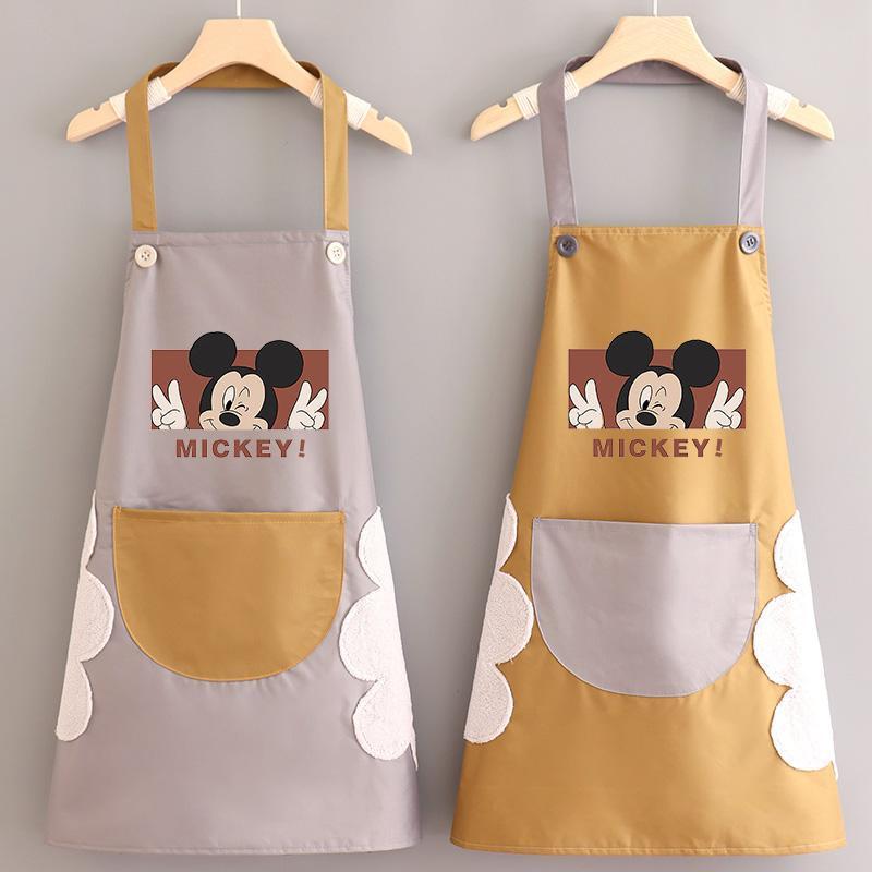 Kitchen Waterproof Cooking Household Apron Dining Custom Lettering Apron Oil-Proof Working Wear Restaurant Apron Cartoon