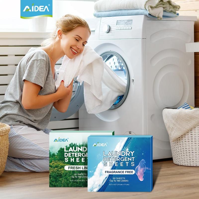 Laundry Detergent Sheets Eco-Friendly (160 Loads) 80 Sheets Cleaning Household