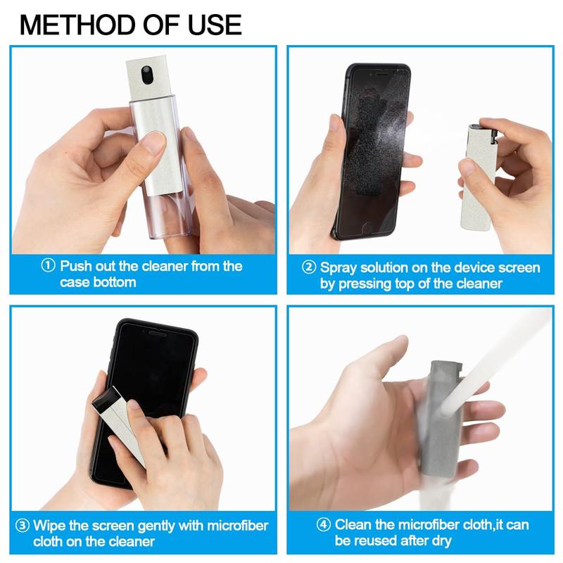 Car Screen Cleaner Spray, Electronic Touchscreen Mist Cleaning Brush Kit for TV, Laptop, iPad, iPhone, Cellphone, MacBook Pro, Tablet, PC, Computer, Monitor, LCD Screens, Eyeglasses