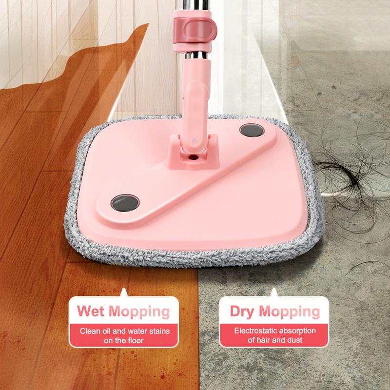 TIKAATOK rdwood Floor Mop and Bucket Set with Self Separation System and 2 6 Pads Cleaning Microfiber