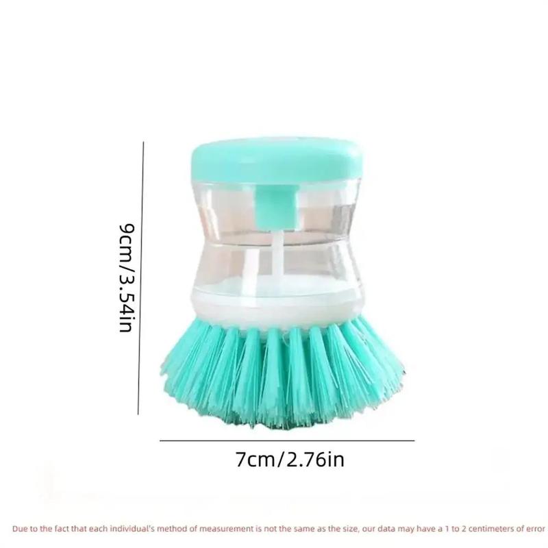 Soap Dispenser Brush, 1 Count Automatic Soap Dispensing Scrub Brush for Pot Pan Kitchen Sink, Liquid Filling Cleaning Brush