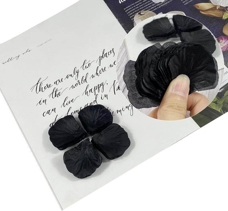 3000 count Black Rose Petals Fake Artificial Flower Petals for Valentine Day,Wedding,Party Decoration,Romantic Night