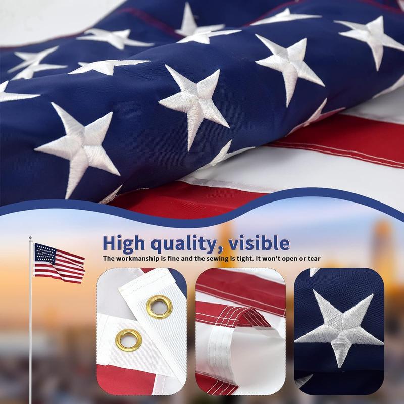 100% Made in USA American Flags 3x5 Ft Outside,American Flag Outdoor Heavy Duty,Us Flag 3x5 Longest Lasting Usa Flag, Built For Outdoor Use,(100% In Usa) Banners