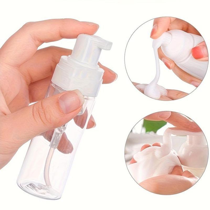 Portable 60ml Foam Pump Bottle, 3 5 Counts Clear Foam Dispenser Bottle, Refillable Empty Bottle for Skin Care, Cosmetic, Travel Accessories