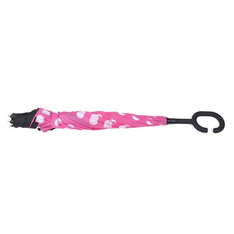 Pink Big Polka Dot Double Layer Inverted Umbrella - UM18063-1