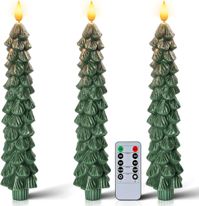 Christmas 2024 ornament Christmas Decoration Tree Candles Christmas Tree Candles For Gift  Light with Remote