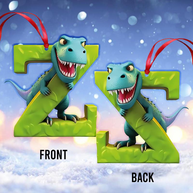 Dinosaur Alphabet Letter Ornament Personalized Ornament Christmas Ornament Gifts For Children Family And Friends  - kid5130