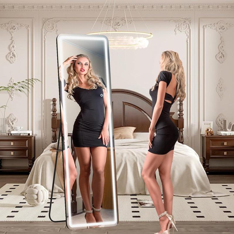 Full Length Mirror with LED Lights, (64