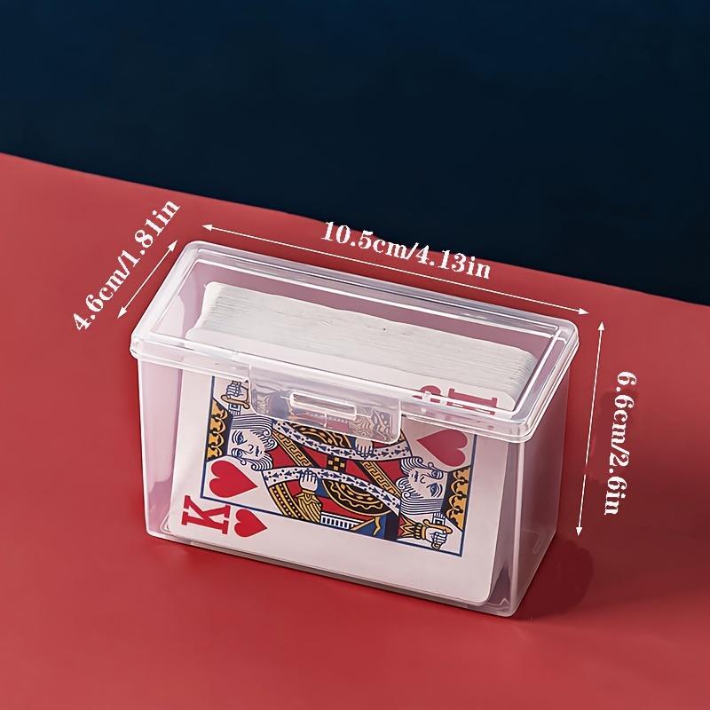 Clear Poker Storage Box, Portable Card Storage Box with Lid, Multifunctional Storage Box for Home Office