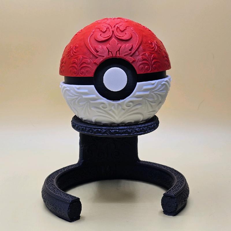 Pokeball Multicolor 3d Printed Pokemon Pokeball Statue