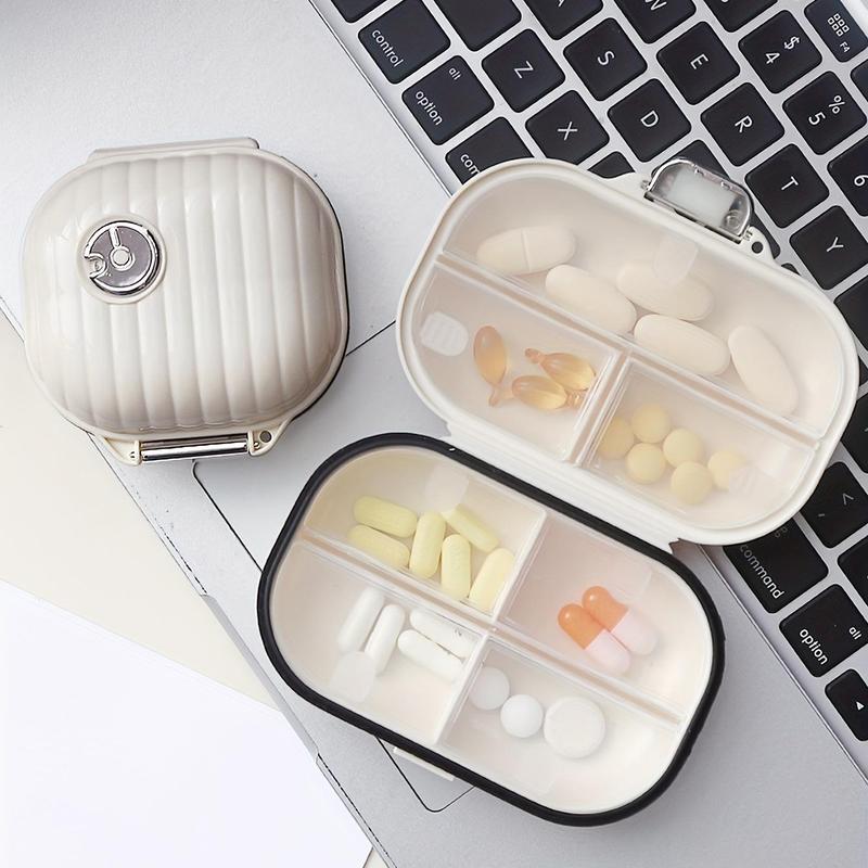 Portable Pill Storage Box, 1 Count 2 Counts Travel Multi-grid Pill Organizer, Mini Jewelry Storage Box,  Medicine Box Storage Organizer, Summer for Gift