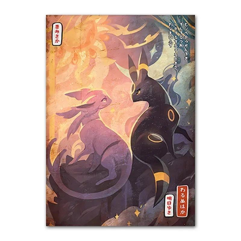 Pokemon Peripherals Pikachu Gyarados Squirtle Charmander Canvas Painting Anime Wall Art Prints Living Room Decor Posters