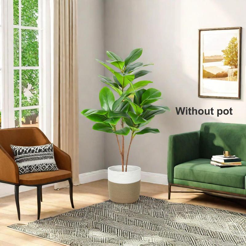 Artificial Ficus Tree Branch, 1 Count 2 Counts Decorative Large Simulated Plant, Realistic Fake Plant for Home & Garden Decor