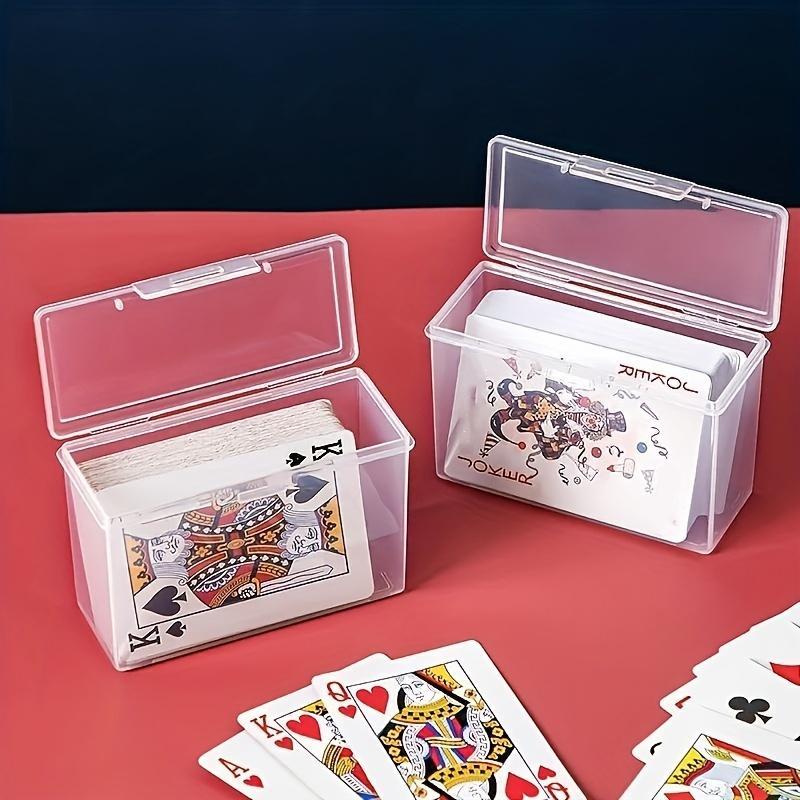 Clear Poker Storage Box, Portable Card Storage Box with Lid, Multifunctional Storage Box for Home Office