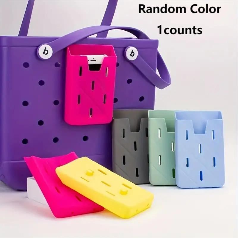 Random Color Silicone Phone Storage Box, Phone Organizer for Bagg Bag, Silicone Bag Accessories, Small Tools Holder, Room Decor