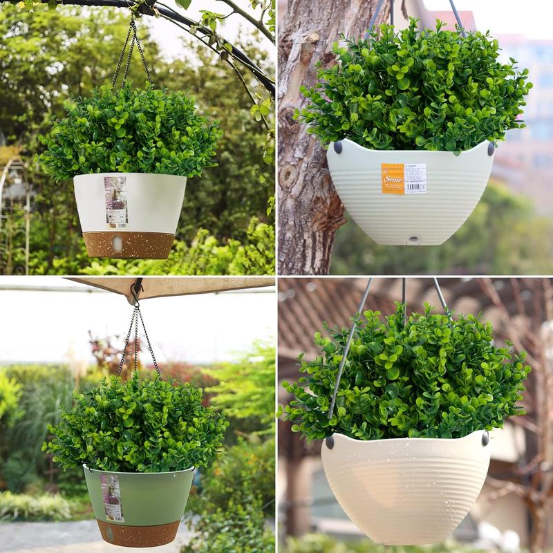 Artificial Greenery Plants Outdoor UV Resistant Fake Plants Boxwood Shrubs Grass,20 Bundles for Farmhouse Home Garden Office Patio Backyard Wedding and Indoor Outdoor Decoration