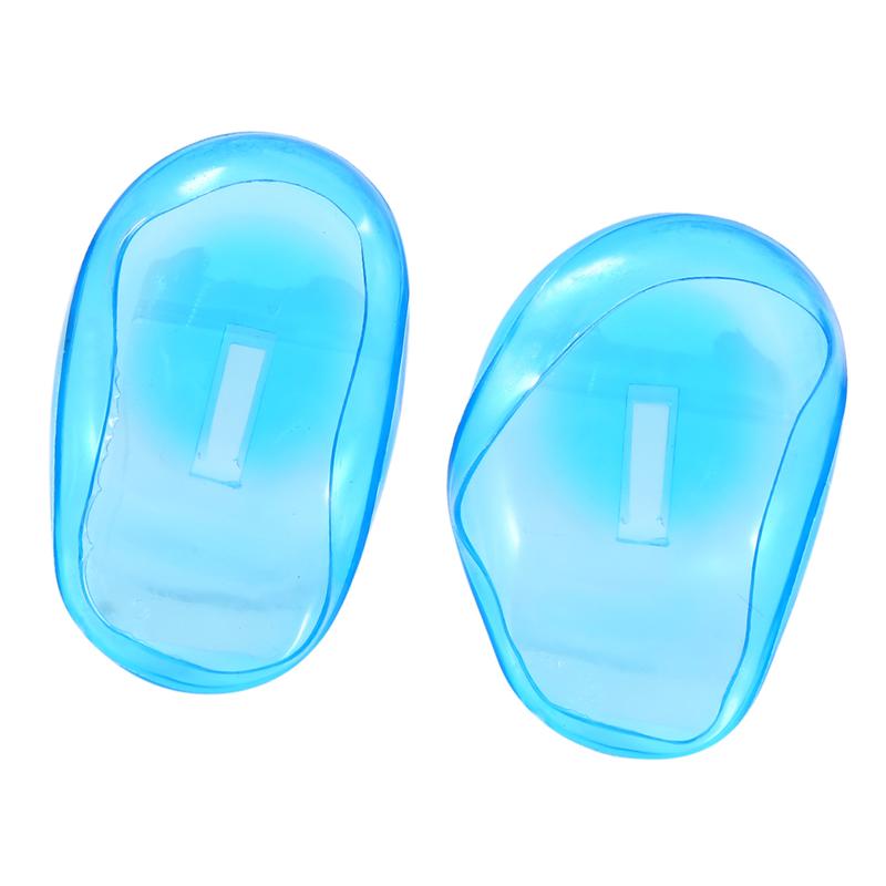 2pcs Blue Ear Cover Shield Anti Staining Plastic Guard Protects Earmuffs From The Dye