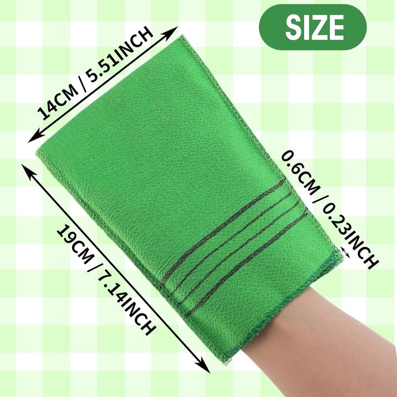 10Pcs Korean Exfoliating Mitt Italy Towel Asian Exfoliating Mitt Dual-Sided Exfoliating Glove Back and Body Washcloth for Dead Skin Bath Cleaning