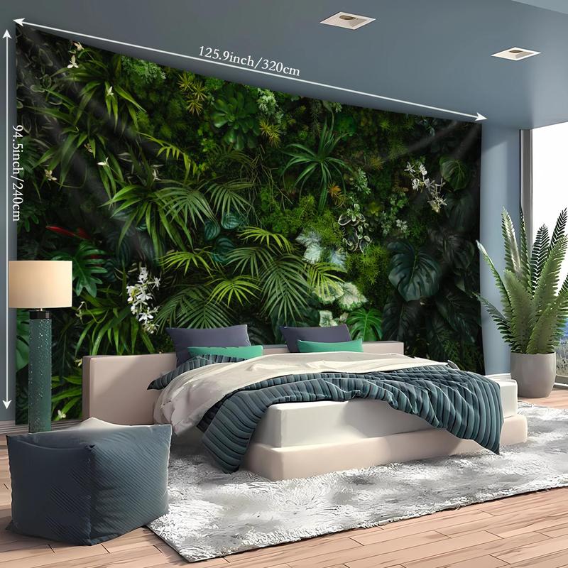 Tropical Plant Pattern Wall Tapestry, 1 Count 3D Design Plant Themed Wall Hanging Tapestry, Wall Art Decor for Home Living Room Bedroom Office