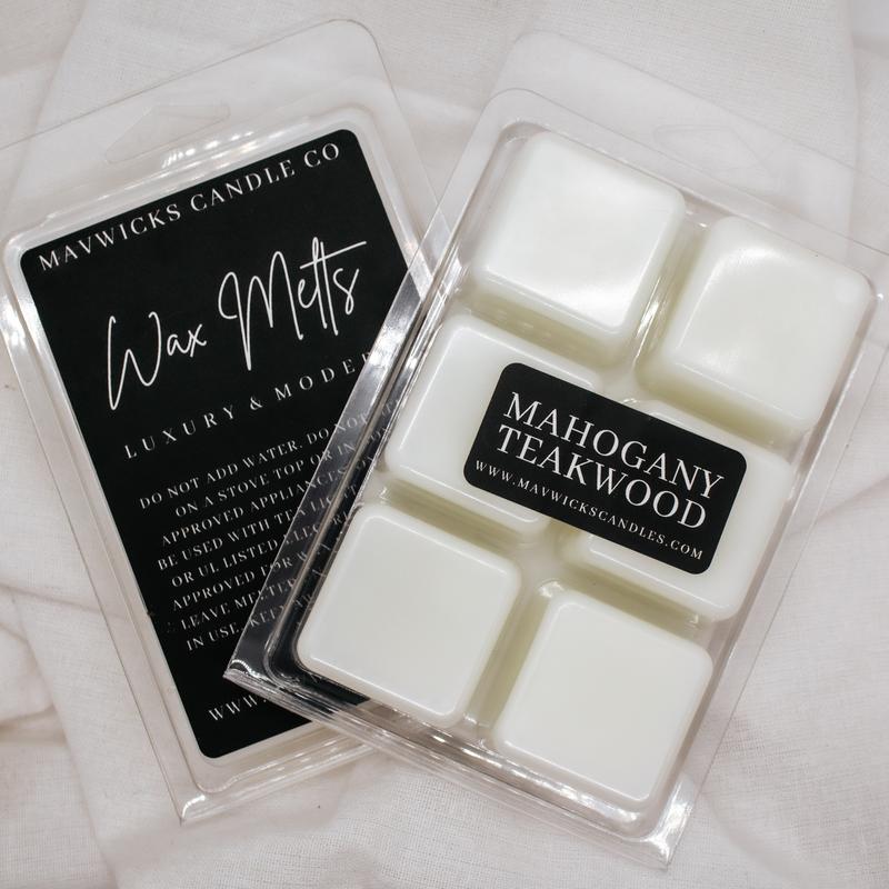 Pure and Clean Soy Blend Wax Melts Candle Decor with 8 Scents including Mahogany Teakwood and White Birch Aroma Scented