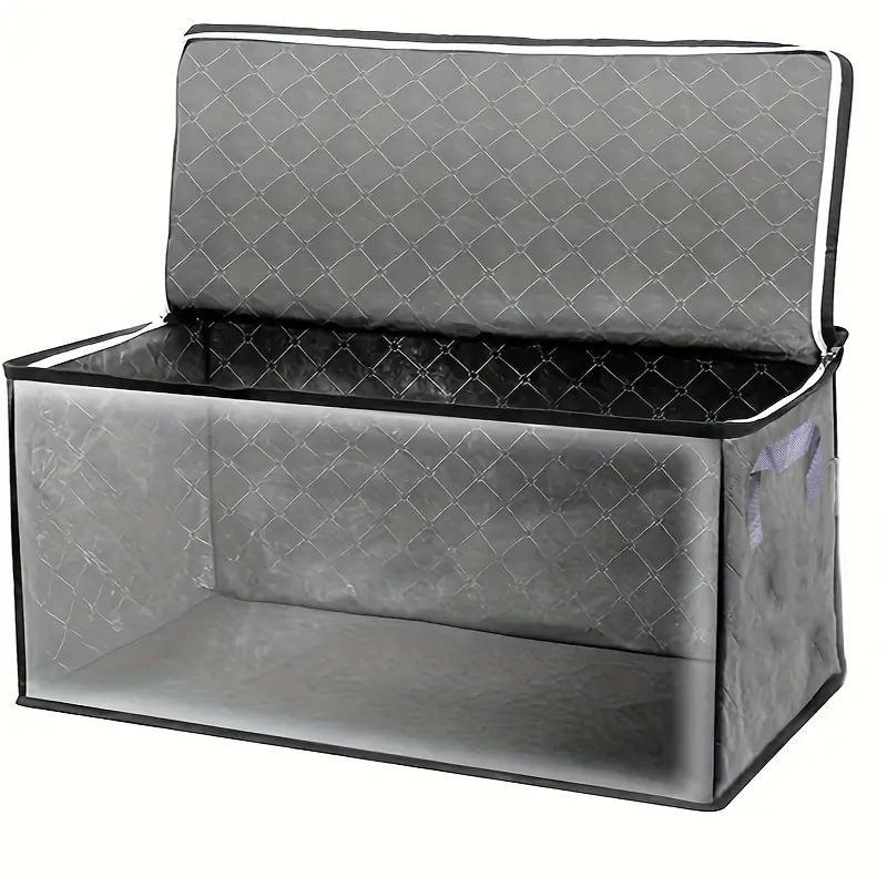 Clothes Storage Box with Lid & Handle, 1 Count Large Capacity Quilt Organizer, Portable Storage Box for Home, Summer Gift