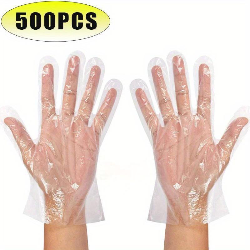 Disposable Clear Gloves, 100 300 500pcs Disposable Gloves, Household Cleaning Gloves, Kitchen Cleaning Supplies