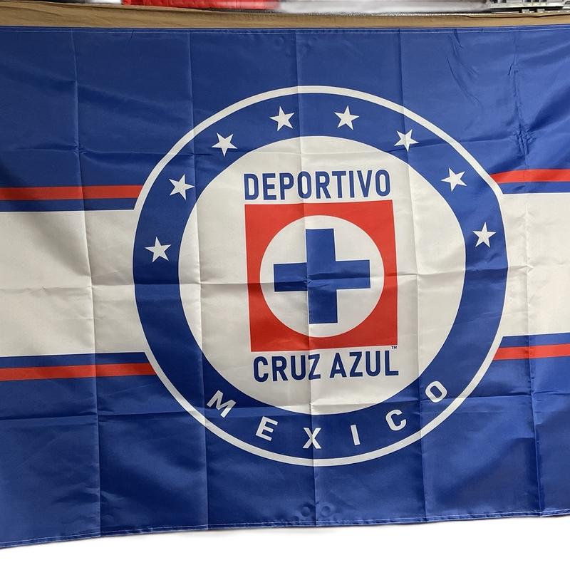 New Cruz Azul Polyester Flag with Brass Grommets for Indoor and Outdoor Decoration