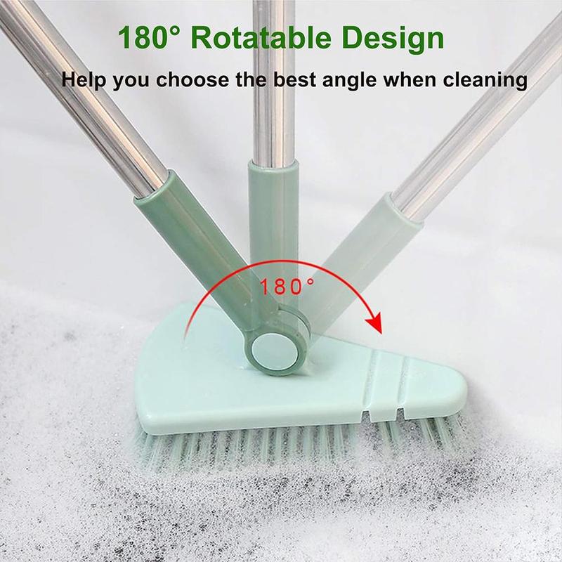 Shower Scrubber, Long Handle Bathroom Cleaning Brush, Bendable Head Bath Tub And Tile Scrub Brush, No Dead Corner Cleaning Brush For Bathroom, Bathroom Accessories