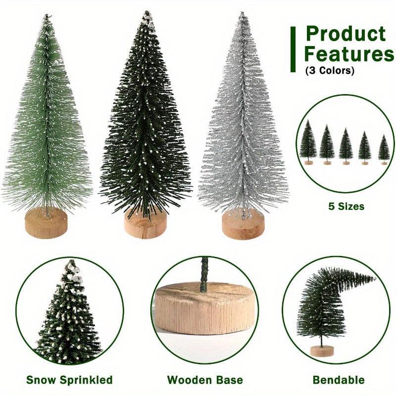 Artificial Christmas Tree Decoration, 15pcs set Mixed Size Mini Christmas Tree Decoration, Festive & Party Supplies for Home Party Decoration