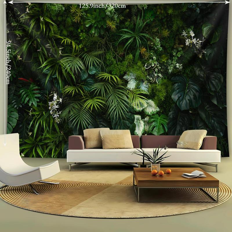 Tropical Plant Pattern Wall Tapestry, 1 Count 3D Design Plant Themed Wall Hanging Tapestry, Wall Art Decor for Home Living Room Bedroom Office