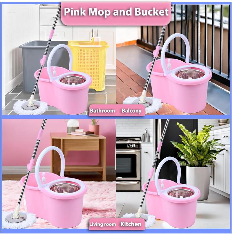 Pink Mop and Bucket Set(Pink)