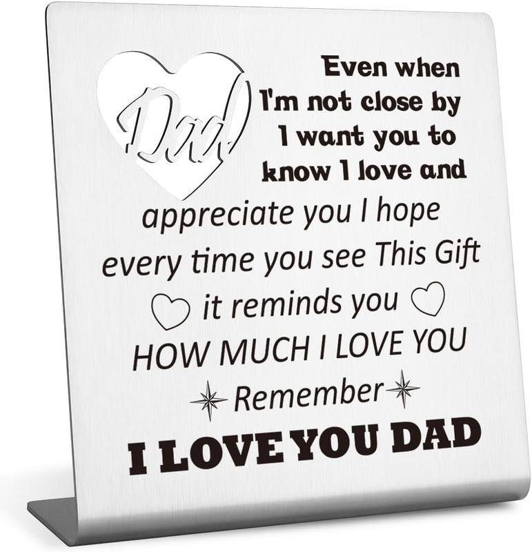 Desk Decorative Sign Birthday Gift for Dad,Christmas Gifts for Dad,Thank You Gift for Dad,Dad Gifts from Daughter, Birthday Gifts for Dad, Father's Day Gift for Dad