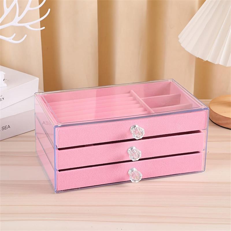 Jewelry Storage Box, 1 Count Multi Layer Jewelry Organizer, Jewelry Display Box, Home Organizer for Jewelry, Earrings, Rings, Necklaces