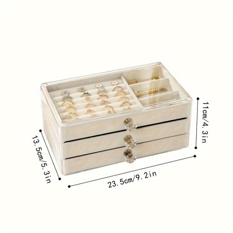 Jewelry Storage Box, 1 Count Multi Layer Jewelry Organizer, Jewelry Display Box, Home Organizer for Jewelry, Earrings, Rings, Necklaces