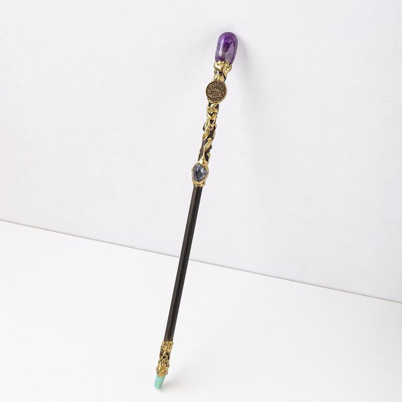 12 Zodiac Signs Natural Stone Magic Scepter, Fairy Lucky Stone Scepter, Exquisite Party Props Accessories, Festive & Party Supplies