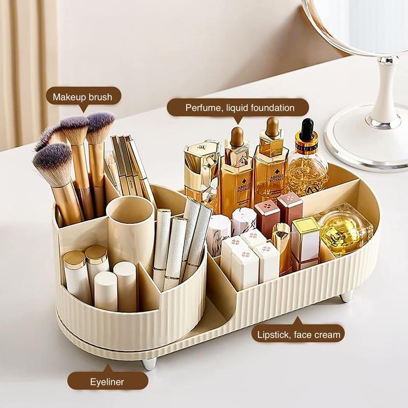 Luxury Fashionable Plastic Rotatable MakeupStorage Box,Desktop Makeup Organizer(1Piece),Cosmetic Organizer for Dresser forBedroom Dresser, Makeup Organizer,Storage Organizer, Room Organizer