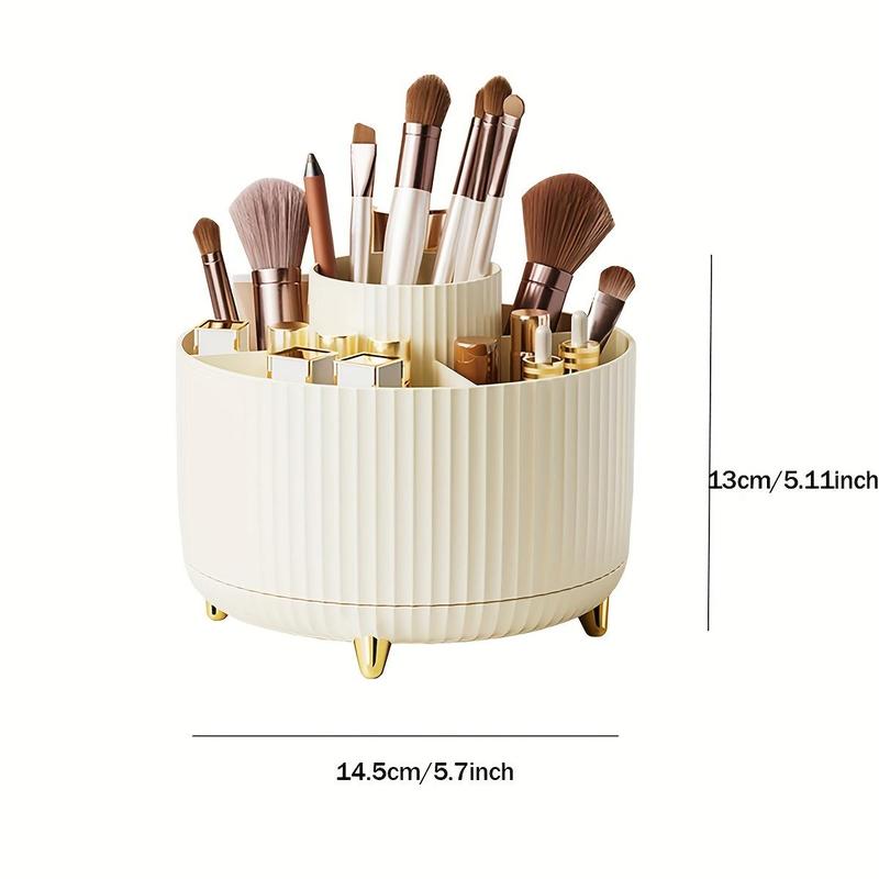 360° Rotatable Makeup Brush Holder, Large Capacity Makeup Brush Storage Box, Desktop Makeup Organizer, Cosmetic Storage Box, Makeup Accessories