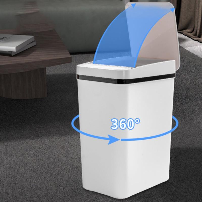 Relocy Sale Items Bathroom Smart Touchless Trash Can 2.2 Gallon Automatic Motion Sensor Rubbish Can with Lid Electric Narrow Small Garbage for Kitchen Living Room Toilet Bedroom