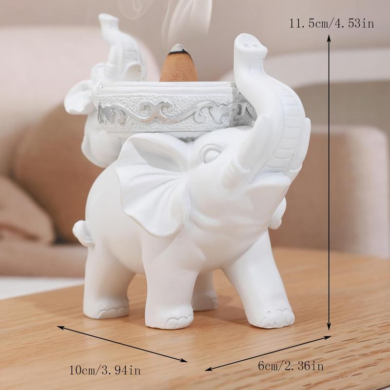 Elephant Design Incense Burner, 1 Count Creative Cute Elephant Design Incense Holder, Desktop Decorative Ornament for Home Office, Home Decor