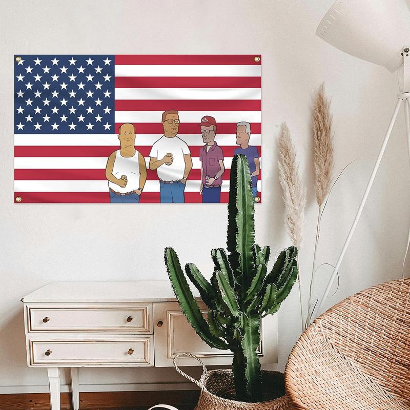 America TV Show 3x5Ft Flag Motivational Banner Inspirational for Office Gym Dorm Wall Hanging Tapestries Decorations Outdoor with 4 Brass Grommets