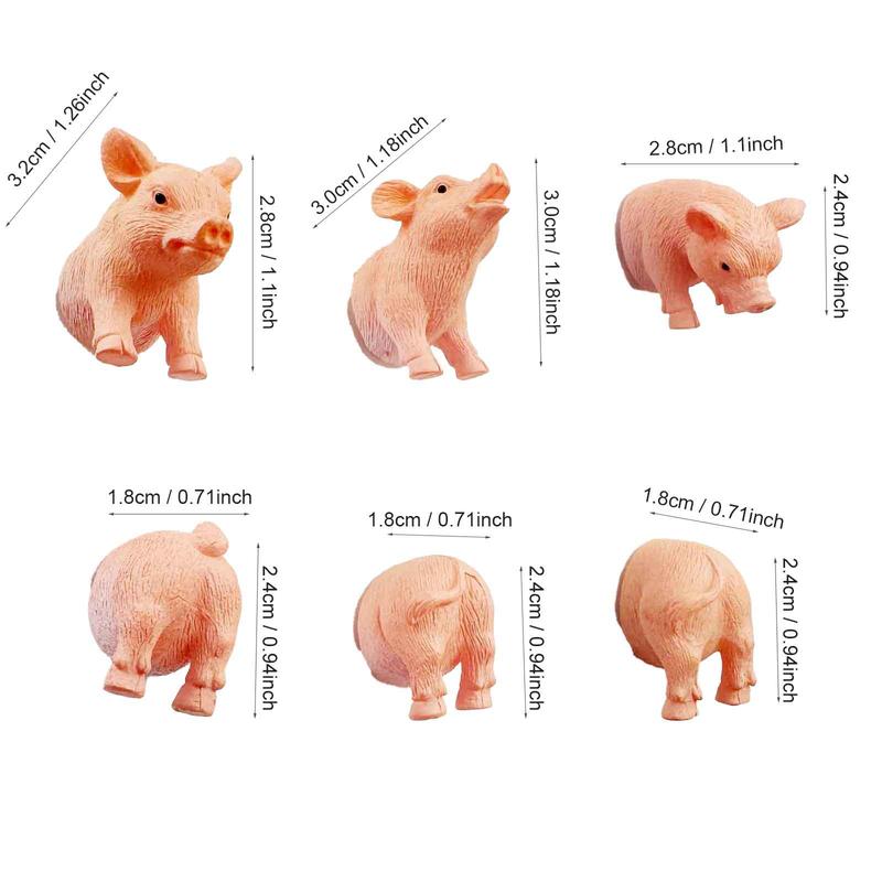 Pig Shaped Fridge Magnet, 6 Counts set Cute Pig Head and Butt Refrigerator Magnet, Home Decor Magnet for Kitchen, Office Whiteboard, Dishwasher, Locker