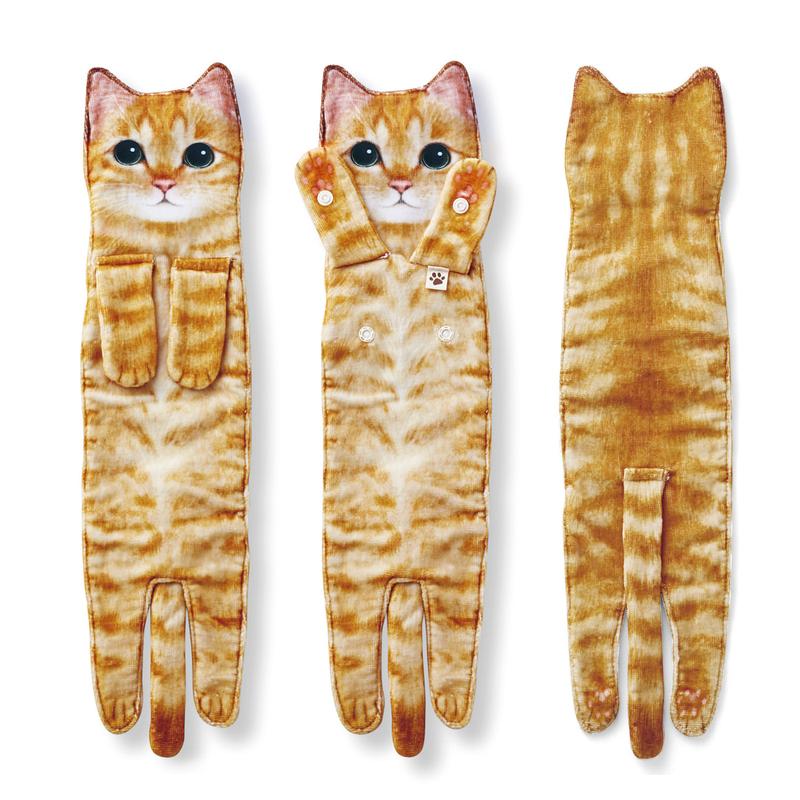 Funny Cat Hand Towels for Kitchen Bathroom - Cute Decoration Hanging Towels Super Absorbent Soft - Housewarming Birthday Mothers Day Gifts for Women and Cat Lovers Print Hangable