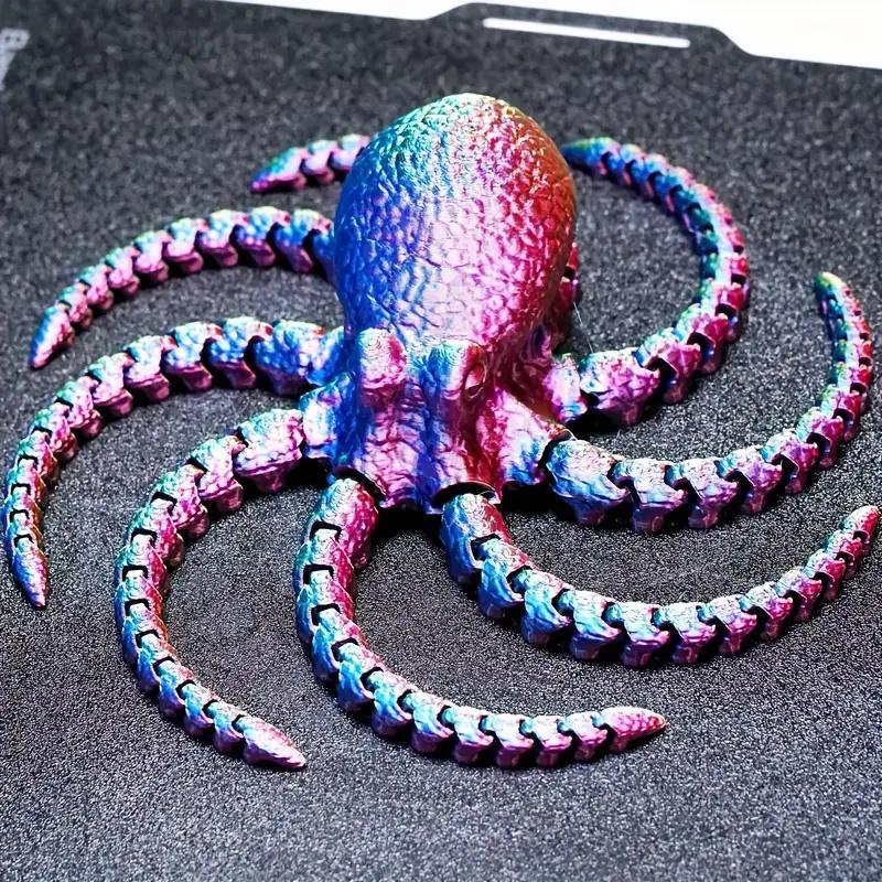 3D Printed Octopus Design Ornament, Creative Desktop Decoration, Home Decor for Living Room Bedroom Office, Gift for Friend & Family