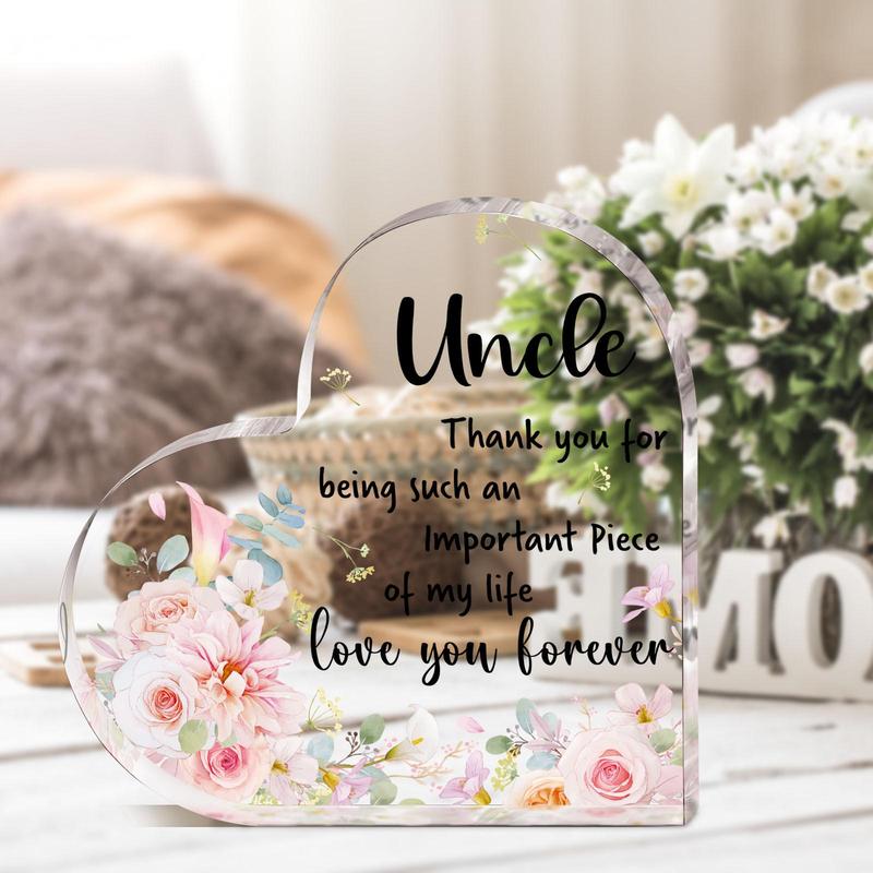 Uncle Definition Acrylic Plaque, 1 Count Thank You Gifts for Uncle, Desk Signs Ornaments for Table Tops, Home Decor, Gift Ideas