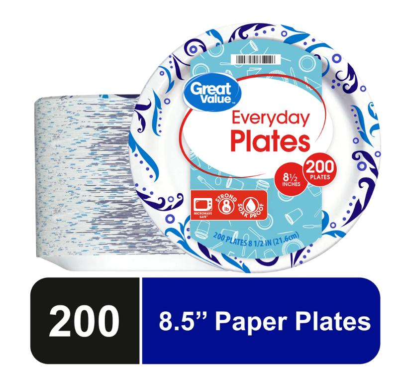 Great Value Everyday Paper Plate, 8.5