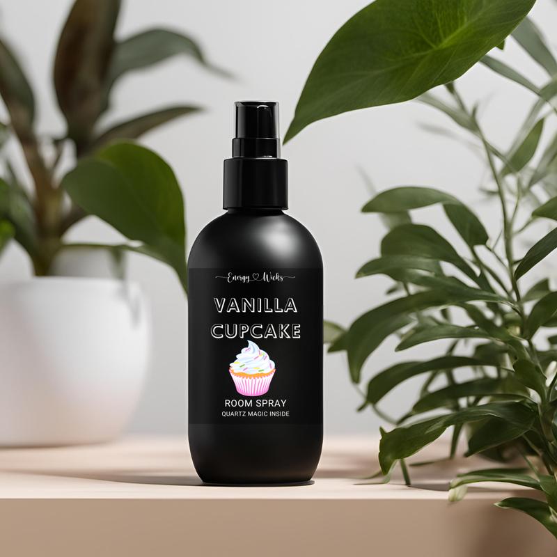 Vanilla Cupcake Room Spray | Quartz Crystals Inside | Air Freshener | Car Air Freshener | Bathroom Spray