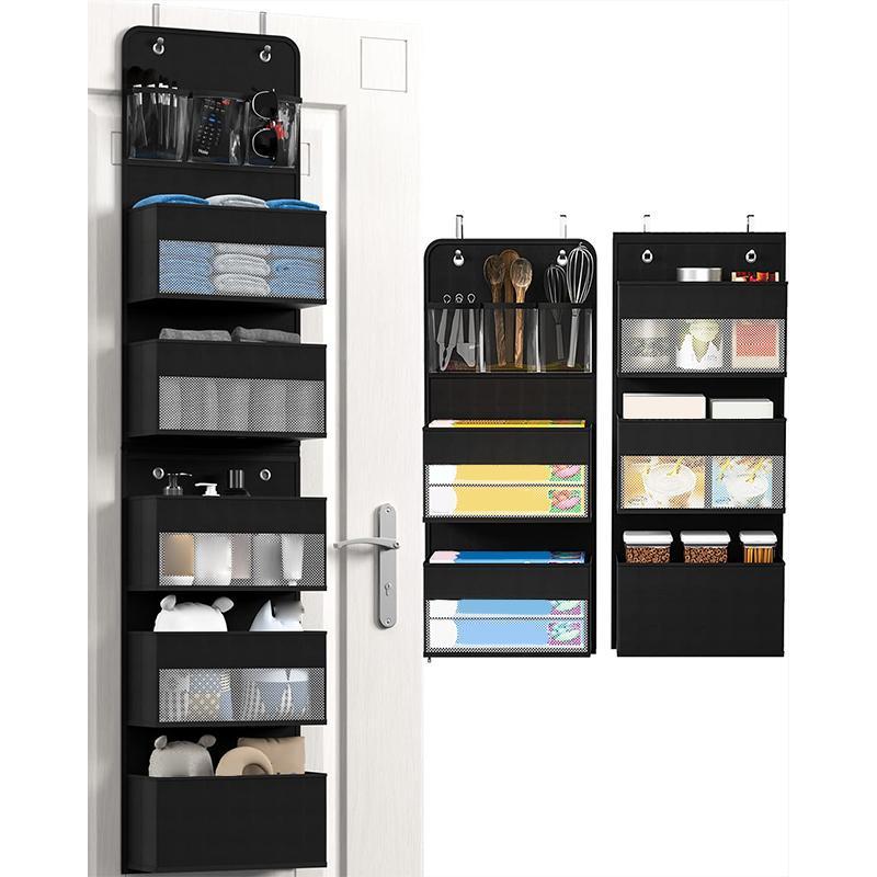 6-layer Hanging Storage Holder, 1 Count Multifunctional Door Back Hanging Storage Organizer, Household Storage Supplies for Home Bedroom Wardrobe Kitchen