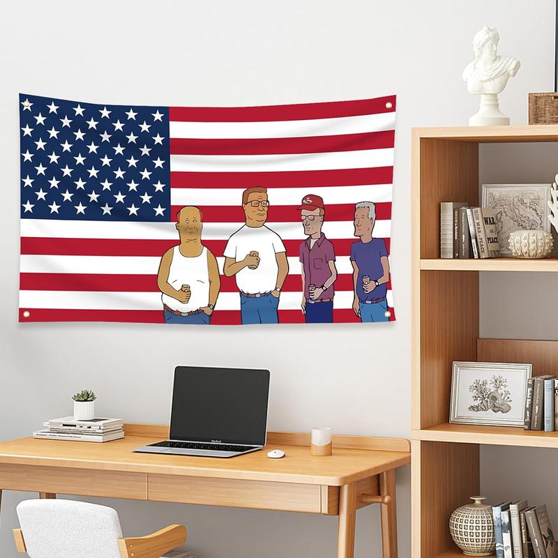 America TV Show 3x5Ft Flag Motivational Banner Inspirational for Office Gym Dorm Wall Hanging Tapestries Decorations Outdoor with 4 Brass Grommets