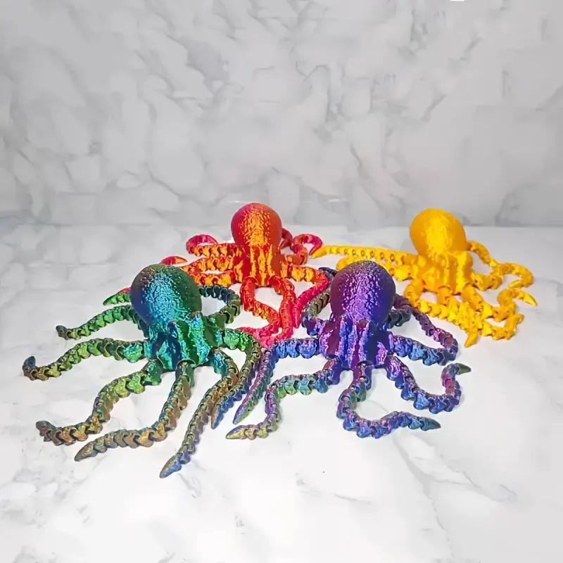 3D Printed Octopus Design Ornament, Creative Desktop Decoration, Home Decor for Living Room Bedroom Office, Gift for Friend & Family